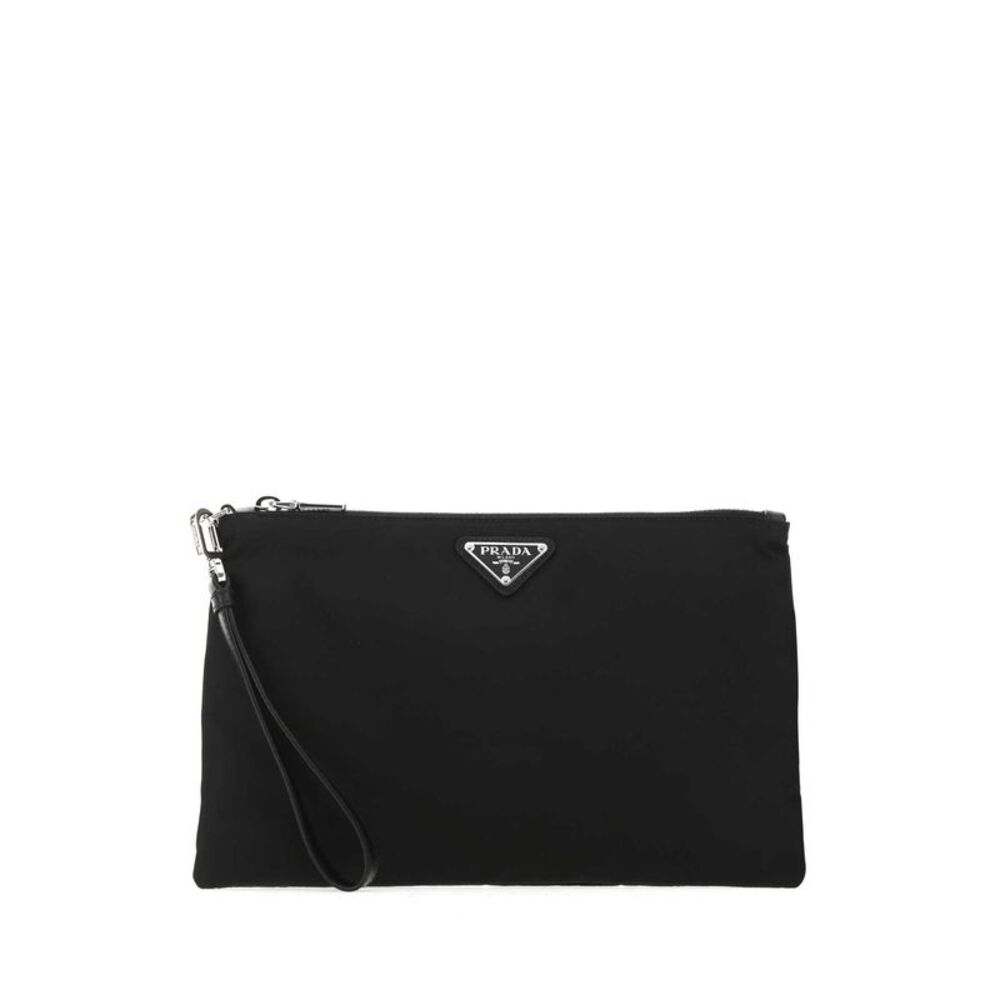 Prada Men Black Re-Nylon Clutch